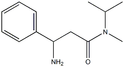 3-amino-N-isopropyl-N-methyl-3-phenylpropanamide Structure