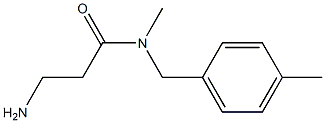 3-amino-N-methyl-N-[(4-methylphenyl)methyl]propanamide Structure