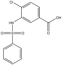3-benzenesulfonamido-4-chlorobenzoic acid 구조식 이미지