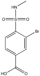 3-bromo-4-(methylsulfamoyl)benzoic acid 구조식 이미지