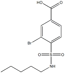 3-bromo-4-(pentylsulfamoyl)benzoic acid Structure