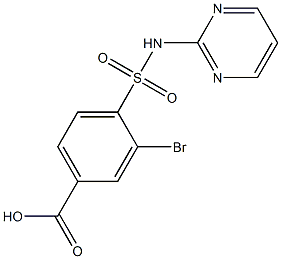 3-bromo-4-(pyrimidin-2-ylsulfamoyl)benzoic acid Structure