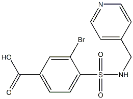 3-bromo-4-[(pyridin-4-ylmethyl)sulfamoyl]benzoic acid Structure