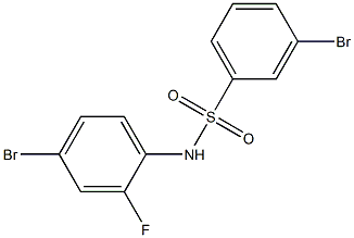 3-bromo-N-(4-bromo-2-fluorophenyl)benzene-1-sulfonamide 구조식 이미지