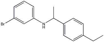3-bromo-N-[1-(4-ethylphenyl)ethyl]aniline 구조식 이미지