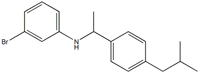 3-bromo-N-{1-[4-(2-methylpropyl)phenyl]ethyl}aniline Structure