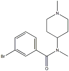 3-bromo-N-methyl-N-(1-methylpiperidin-4-yl)benzamide 구조식 이미지