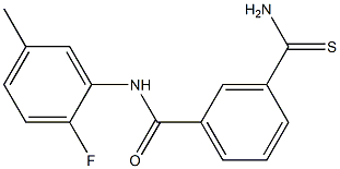 3-carbamothioyl-N-(2-fluoro-5-methylphenyl)benzamide 구조식 이미지