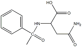 3-carbamoyl-2-(1-phenylacetamido)propanoic acid Structure