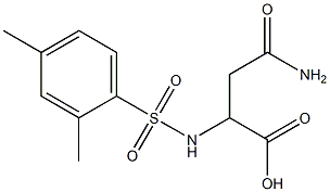 3-carbamoyl-2-[(2,4-dimethylbenzene)sulfonamido]propanoic acid 구조식 이미지