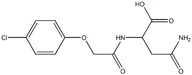 3-carbamoyl-2-[2-(4-chlorophenoxy)acetamido]propanoic acid Structure