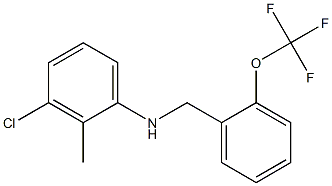 3-chloro-2-methyl-N-{[2-(trifluoromethoxy)phenyl]methyl}aniline Structure