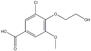 3-chloro-4-(2-hydroxyethoxy)-5-methoxybenzoic acid Structure