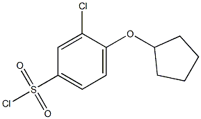3-chloro-4-(cyclopentyloxy)benzene-1-sulfonyl chloride Structure