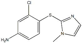 3-chloro-4-[(1-methyl-1H-imidazol-2-yl)sulfanyl]aniline 구조식 이미지
