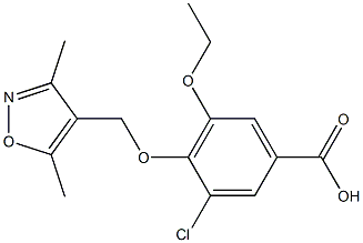 3-chloro-4-[(3,5-dimethylisoxazol-4-yl)methoxy]-5-ethoxybenzoic acid Structure