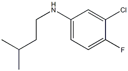 3-chloro-4-fluoro-N-(3-methylbutyl)aniline Structure