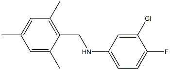 3-chloro-4-fluoro-N-[(2,4,6-trimethylphenyl)methyl]aniline Structure