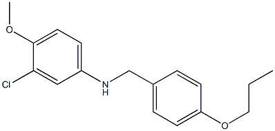 3-chloro-4-methoxy-N-[(4-propoxyphenyl)methyl]aniline Structure