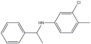 3-chloro-4-methyl-N-(1-phenylethyl)aniline Structure