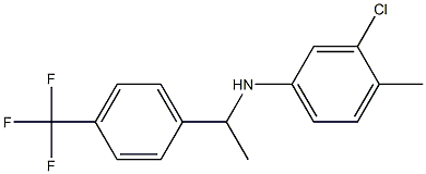 3-chloro-4-methyl-N-{1-[4-(trifluoromethyl)phenyl]ethyl}aniline 구조식 이미지