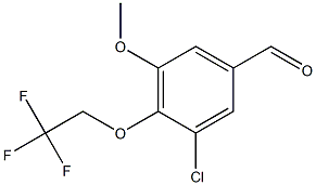 3-chloro-5-methoxy-4-(2,2,2-trifluoroethoxy)benzaldehyde 구조식 이미지