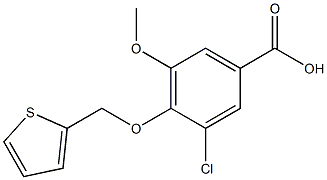 3-chloro-5-methoxy-4-(thiophen-2-ylmethoxy)benzoic acid Structure