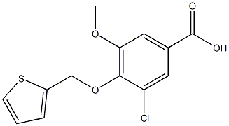 3-chloro-5-methoxy-4-(thiophen-2-ylmethoxy)benzoic acid 구조식 이미지