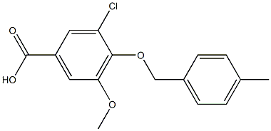 3-chloro-5-methoxy-4-[(4-methylphenyl)methoxy]benzoic acid 구조식 이미지