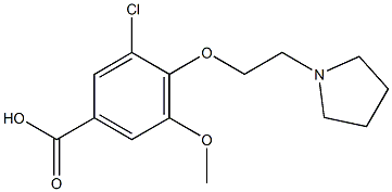 3-chloro-5-methoxy-4-[2-(pyrrolidin-1-yl)ethoxy]benzoic acid 구조식 이미지