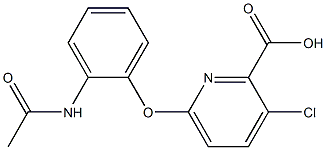 3-chloro-6-(2-acetamidophenoxy)pyridine-2-carboxylic acid 구조식 이미지