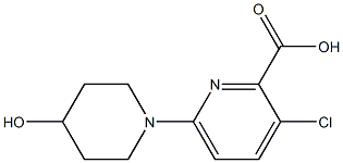 3-chloro-6-(4-hydroxypiperidin-1-yl)pyridine-2-carboxylic acid Structure