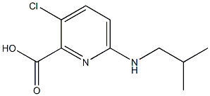 3-chloro-6-[(2-methylpropyl)amino]pyridine-2-carboxylic acid Structure