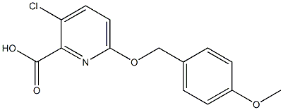 3-chloro-6-[(4-methoxyphenyl)methoxy]pyridine-2-carboxylic acid Structure