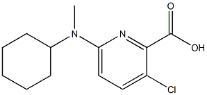 3-chloro-6-[cyclohexyl(methyl)amino]pyridine-2-carboxylic acid Structure