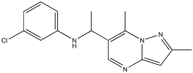 3-chloro-N-(1-{2,7-dimethylpyrazolo[1,5-a]pyrimidin-6-yl}ethyl)aniline 구조식 이미지