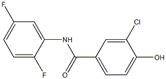 3-chloro-N-(2,5-difluorophenyl)-4-hydroxybenzamide 구조식 이미지