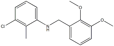 3-chloro-N-[(2,3-dimethoxyphenyl)methyl]-2-methylaniline Structure