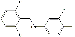 3-chloro-N-[(2,6-dichlorophenyl)methyl]-4-fluoroaniline 구조식 이미지