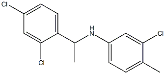 3-chloro-N-[1-(2,4-dichlorophenyl)ethyl]-4-methylaniline Structure