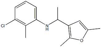 3-chloro-N-[1-(2,5-dimethylfuran-3-yl)ethyl]-2-methylaniline Structure