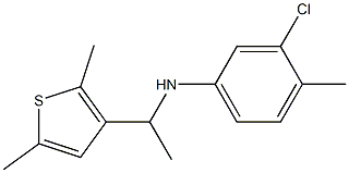 3-chloro-N-[1-(2,5-dimethylthiophen-3-yl)ethyl]-4-methylaniline 구조식 이미지