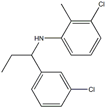 3-chloro-N-[1-(3-chlorophenyl)propyl]-2-methylaniline Structure