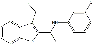 3-chloro-N-[1-(3-ethyl-1-benzofuran-2-yl)ethyl]aniline Structure