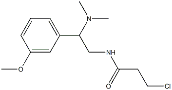3-chloro-N-[2-(dimethylamino)-2-(3-methoxyphenyl)ethyl]propanamide 구조식 이미지