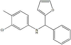 3-chloro-N-[furan-2-yl(phenyl)methyl]-4-methylaniline 구조식 이미지
