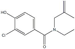 3-chloro-N-ethyl-4-hydroxy-N-(2-methylprop-2-en-1-yl)benzamide Structure