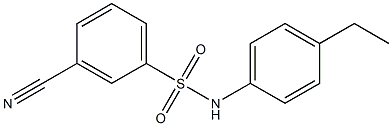 3-cyano-N-(4-ethylphenyl)benzene-1-sulfonamide Structure