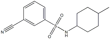 3-cyano-N-(4-methylcyclohexyl)benzene-1-sulfonamide Structure