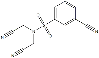 3-cyano-N,N-bis(cyanomethyl)benzenesulfonamide Structure